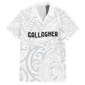 New Zealand Rangatira Custom Family Matching Summer Maxi Dress and Hawaiian Shirt All White Niho Taniwha Maori Tribal