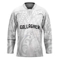 New Zealand Rangatira Custom Hockey Jersey All White Niho Taniwha Maori Tribal - Aussie Hoodie