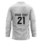 New Zealand Rangatira Custom Hockey Jersey All White Niho Taniwha Maori Tribal - Aussie Hoodie