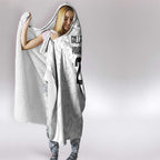 New Zealand Rangatira Custom Hooded Blanket All White Niho Taniwha Maori Tribal