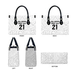 New Zealand Rangatira Custom Leather Bag All White Niho Taniwha Maori Tribal - Aussie Hoodie