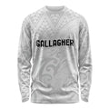 New Zealand Rangatira Custom Long Sleeve Shirt All White Niho Taniwha Maori Tribal