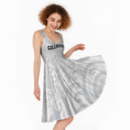 New Zealand Rangatira Custom Midi Dress All White Niho Taniwha Maori Tribal - Aussie Hoodie