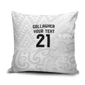 New Zealand Rangatira Custom Pillow Cover All White Niho Taniwha Maori Tribal - Aussie Hoodie