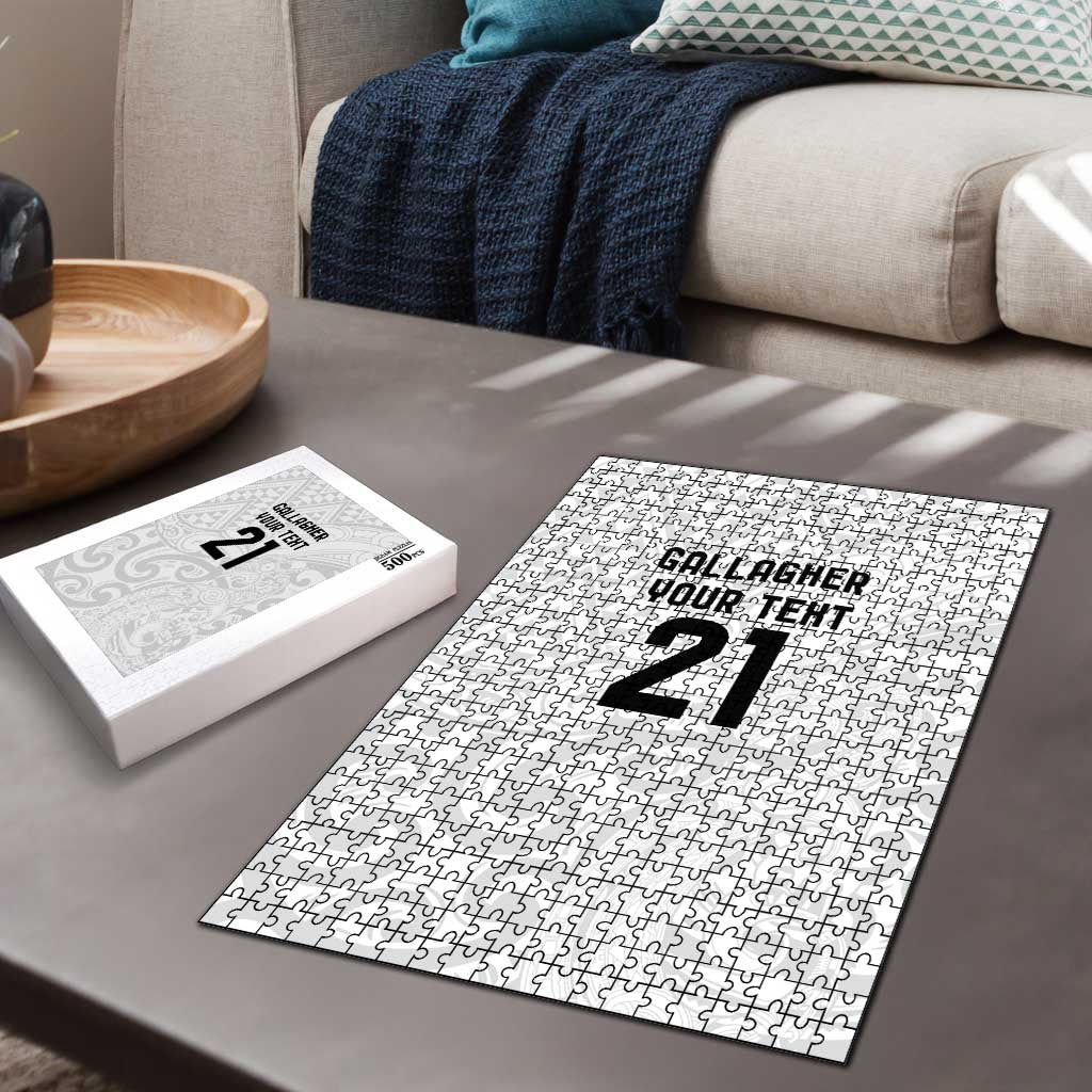 New Zealand Rangatira Custom Puzzle All White Niho Taniwha Maori Tribal - Aussie Hoodie