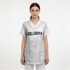 New Zealand Rangatira Custom Scrub Top All White Niho Taniwha Maori Tribal - Aussie Hoodie