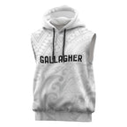 New Zealand Rangatira Custom Sleeveless Hoodie All White Niho Taniwha Maori Tribal - Aussie Hoodie