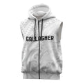 New Zealand Rangatira Custom Sleeveless Zip Hoodie All White Niho Taniwha Maori Tribal LT9