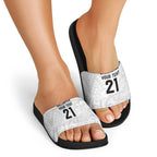 New Zealand Rangatira Custom Slide Sandals All White Niho Taniwha Maori Tribal - Aussie Hoodie