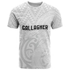 New Zealand Rangatira Custom T Shirt All White Niho Taniwha Maori Tribal
