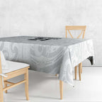 New Zealand Rangatira Custom Tablecloth All White Niho Taniwha Maori Tribal