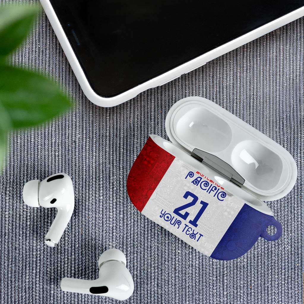 New Zealand Rugby Pacific Personalised AirPods Case Maori Style Tribal Tapa Pattern - Aussie Hoodie