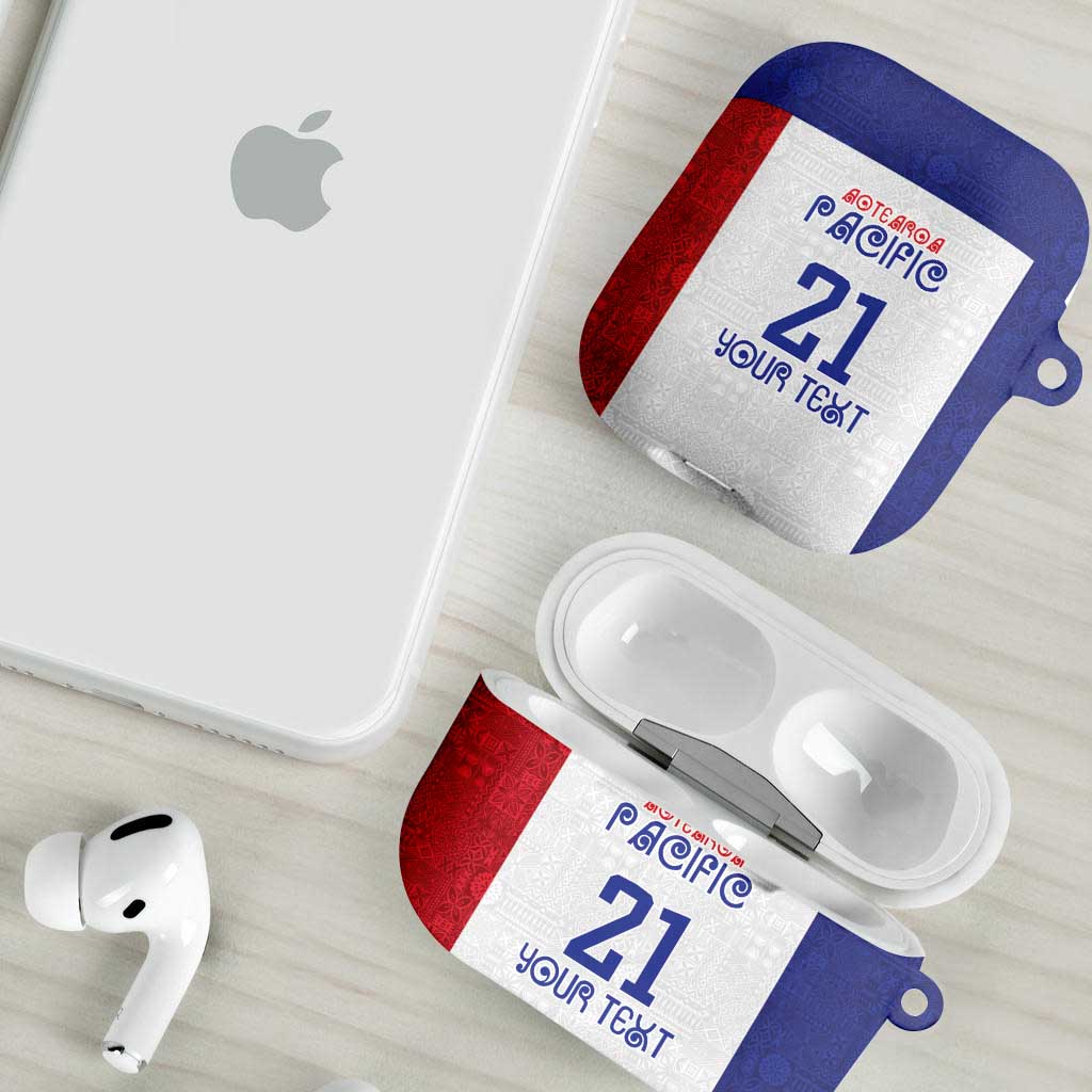 New Zealand Rugby Pacific Personalised AirPods Case Maori Style Tribal Tapa Pattern - Aussie Hoodie