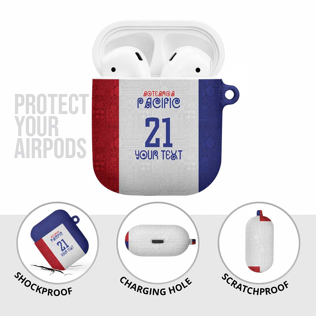 New Zealand Rugby Pacific Personalised AirPods Case Maori Style Tribal Tapa Pattern - Aussie Hoodie