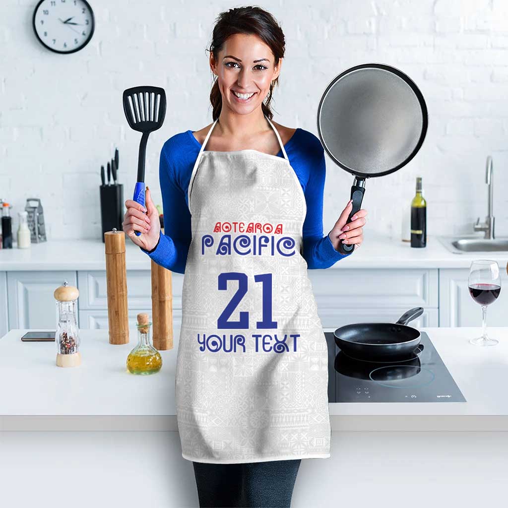 New Zealand Rugby Pacific Personalised Apron Maori Style Tribal Tapa Pattern - Aussie Hoodie