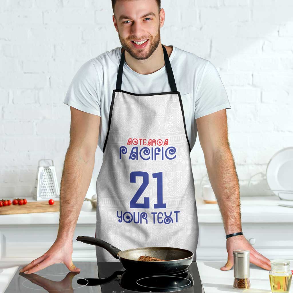 New Zealand Rugby Pacific Personalised Apron Maori Style Tribal Tapa Pattern - Aussie Hoodie