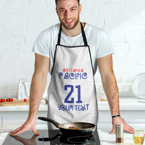 New Zealand Rugby Pacific Personalised Apron Maori Style Tribal Tapa Pattern - Aussie Hoodie