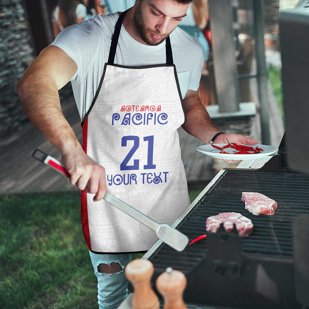 New Zealand Rugby Pacific Personalised Apron Maori Style Tribal Tapa Pattern - Aussie Hoodie