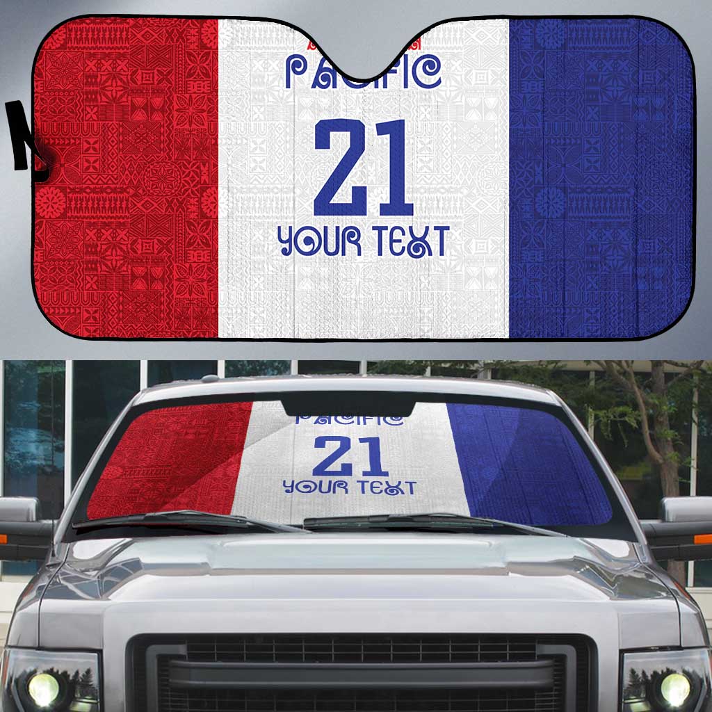 New Zealand Rugby Pacific Personalised Auto Sun Shade Maori Style Tribal Tapa Pattern - Aussie Hoodie