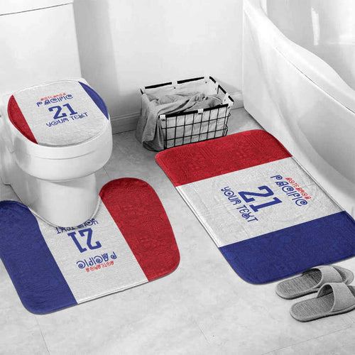 New Zealand Rugby Pacific Personalised Bathroom Set Maori Style Tribal Tapa Pattern - Aussie Hoodie