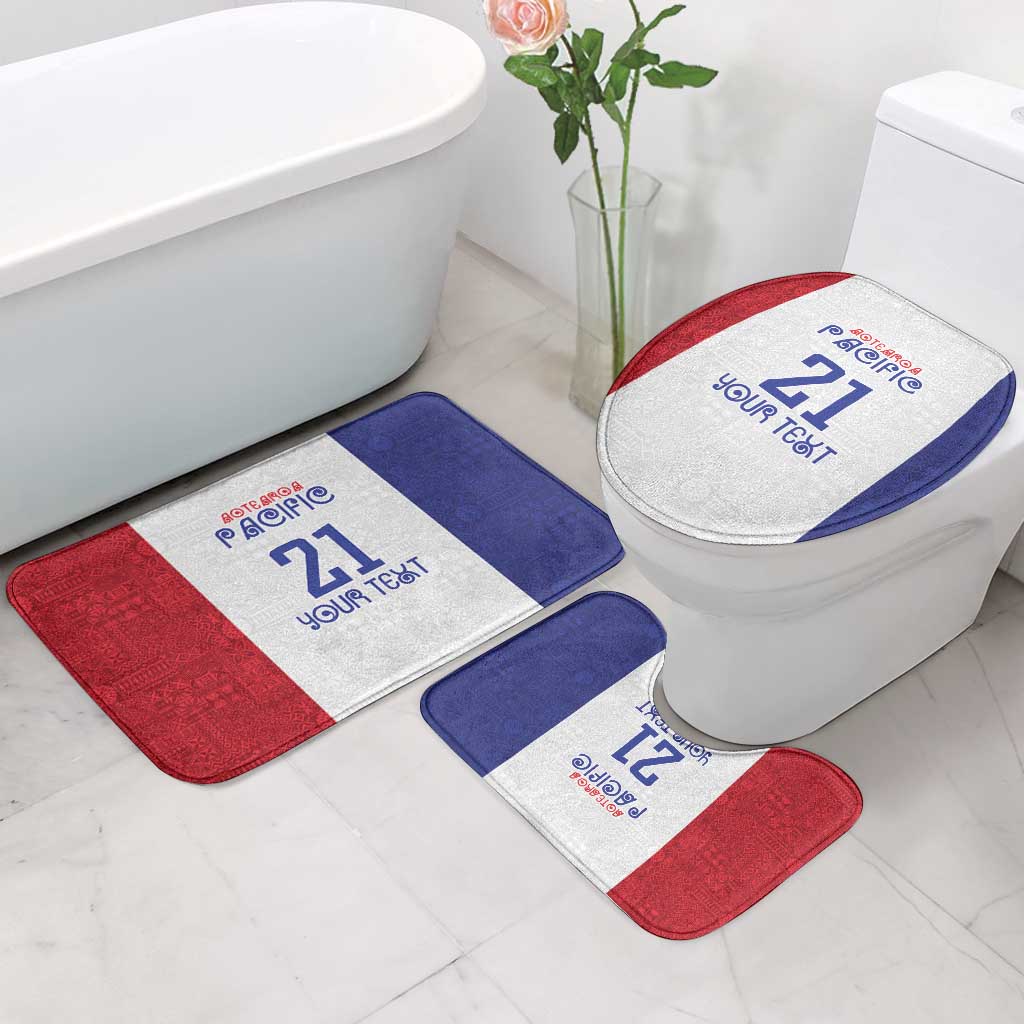 New Zealand Rugby Pacific Personalised Bathroom Set Maori Style Tribal Tapa Pattern - Aussie Hoodie