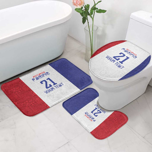 New Zealand Rugby Pacific Personalised Bathroom Set Maori Style Tribal Tapa Pattern - Aussie Hoodie