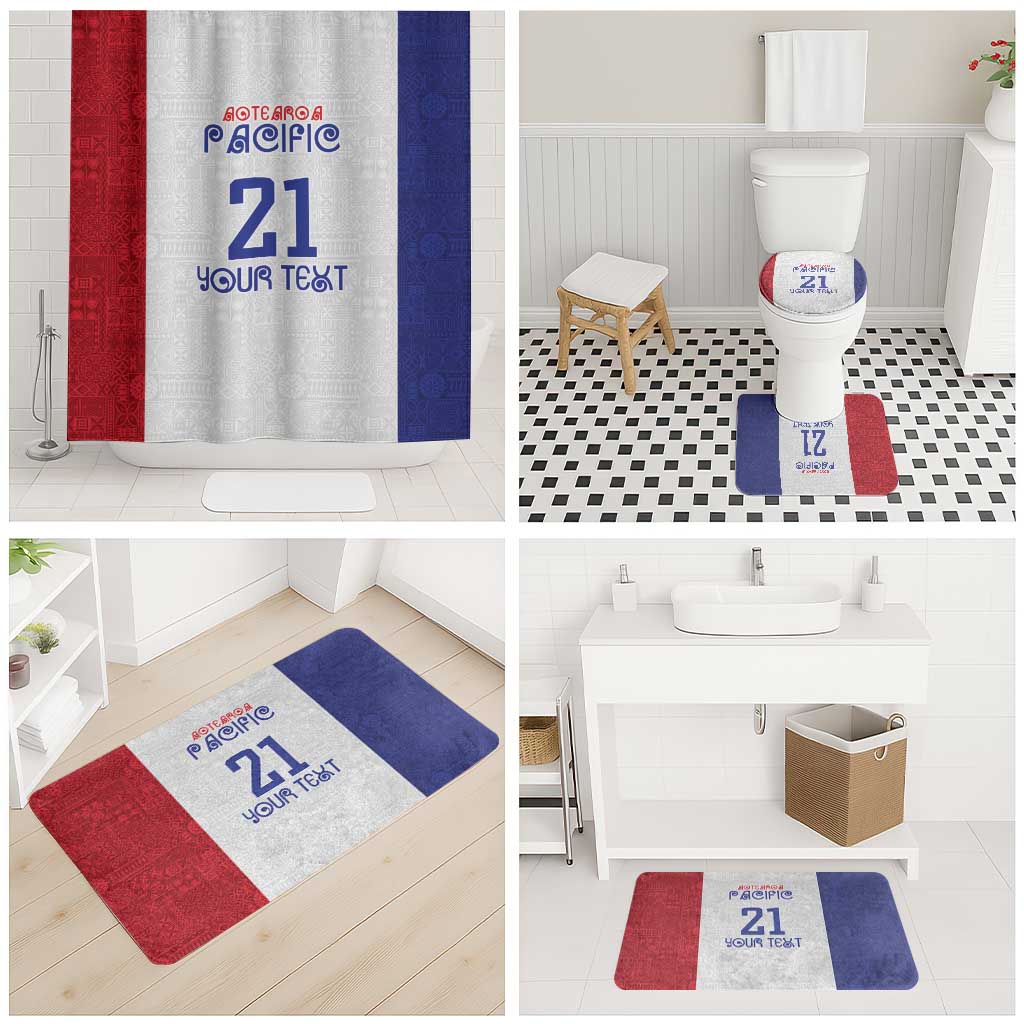 New Zealand Rugby Pacific Personalised Bathroom Set Maori Style Tribal Tapa Pattern - Aussie Hoodie