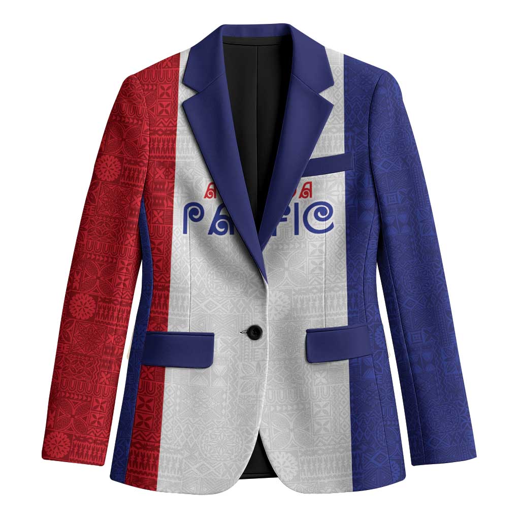 New Zealand Rugby Pacific Personalised Blazer Maori Style Tribal Tapa Pattern - Aussie Hoodie