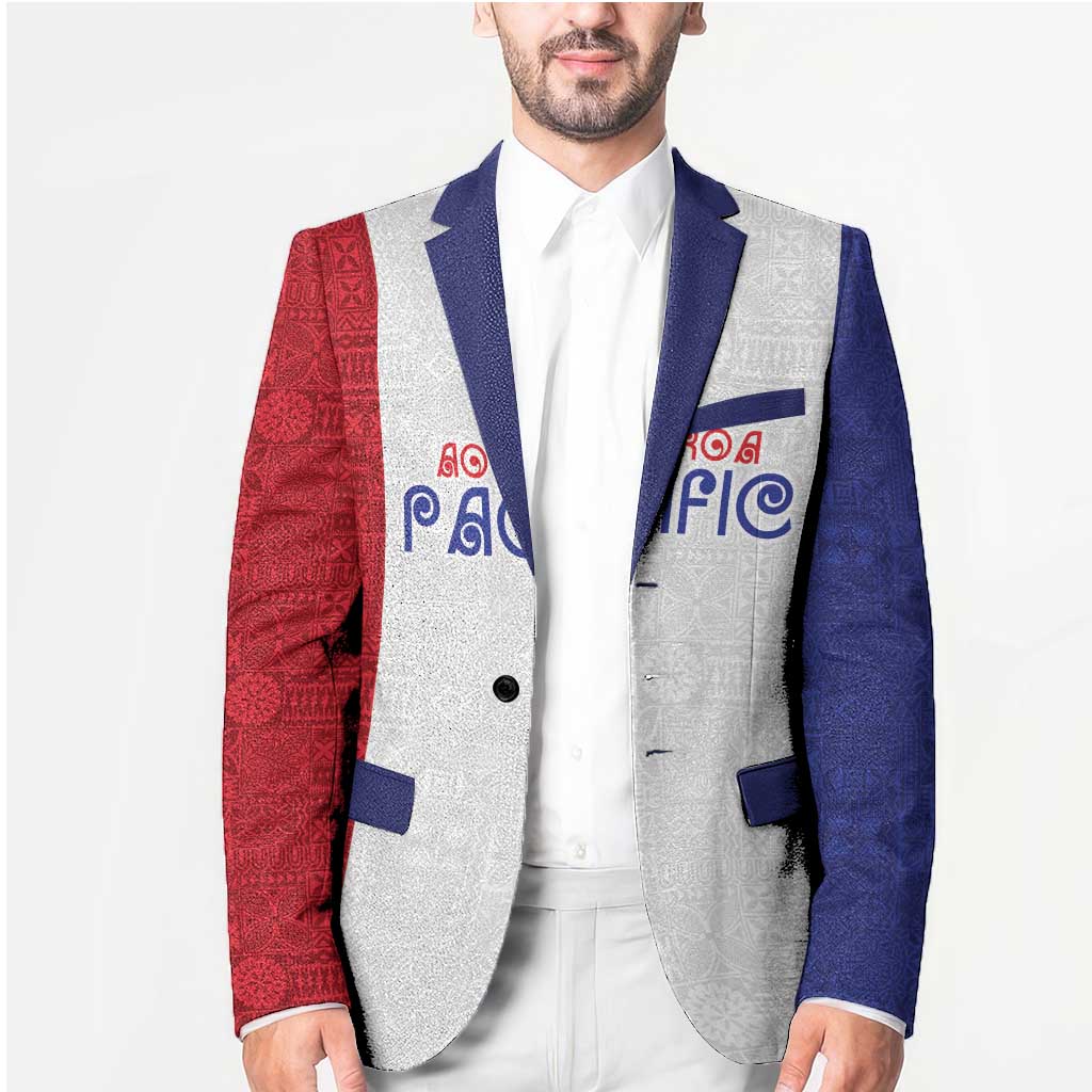 New Zealand Rugby Pacific Personalised Blazer Maori Style Tribal Tapa Pattern - Aussie Hoodie