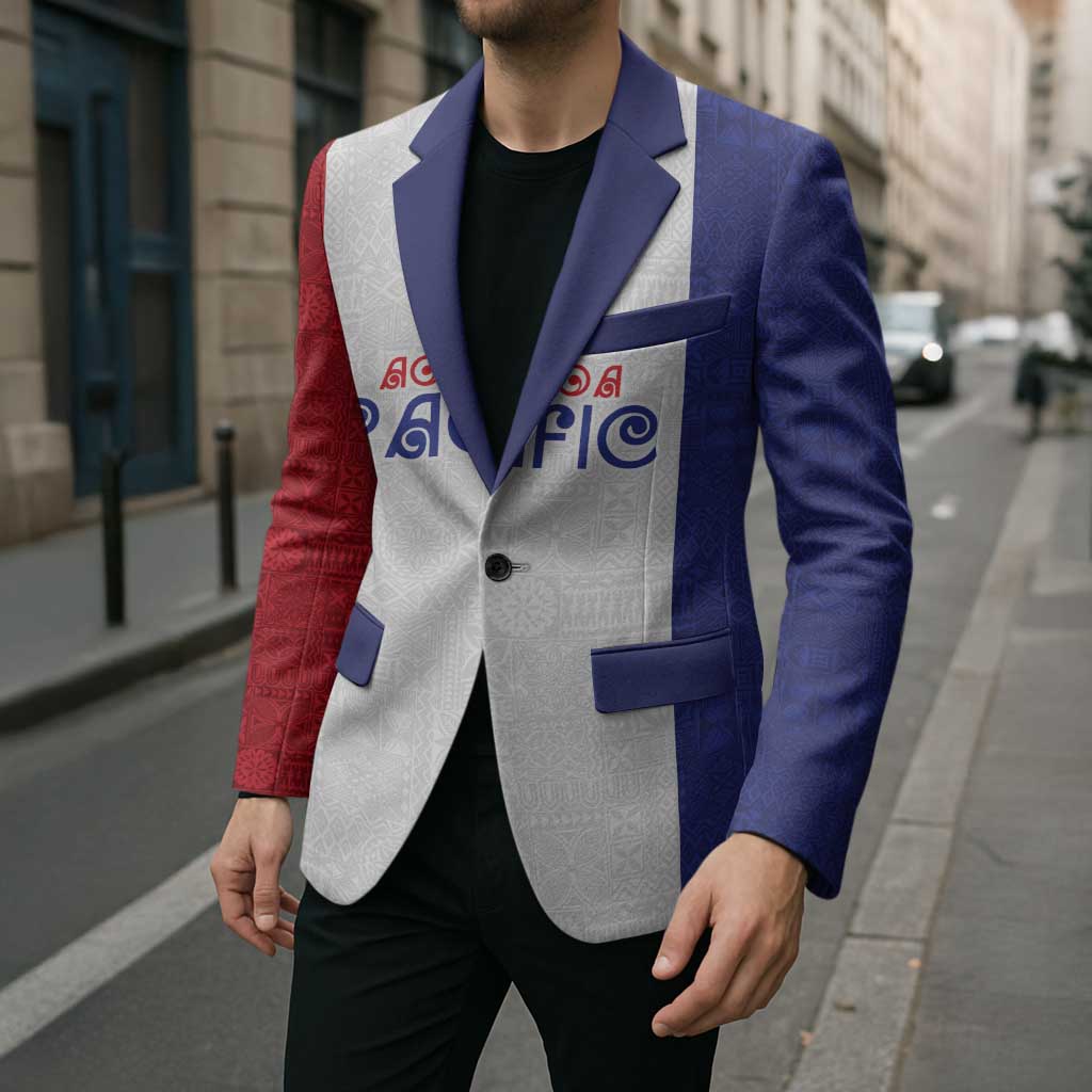 New Zealand Rugby Pacific Personalised Blazer Maori Style Tribal Tapa Pattern - Aussie Hoodie