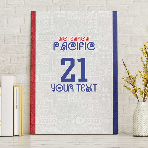 New Zealand Rugby Pacific Personalised Canvas Wall Art Maori Style Tribal Tapa Pattern