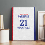 New Zealand Rugby Pacific Personalised Canvas Wall Art Maori Style Tribal Tapa Pattern