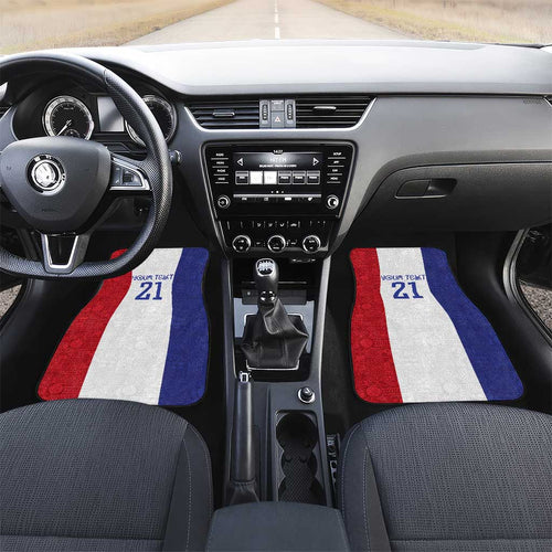 New Zealand Rugby Pacific Personalised Car Mats Maori Style Tribal Tapa Pattern