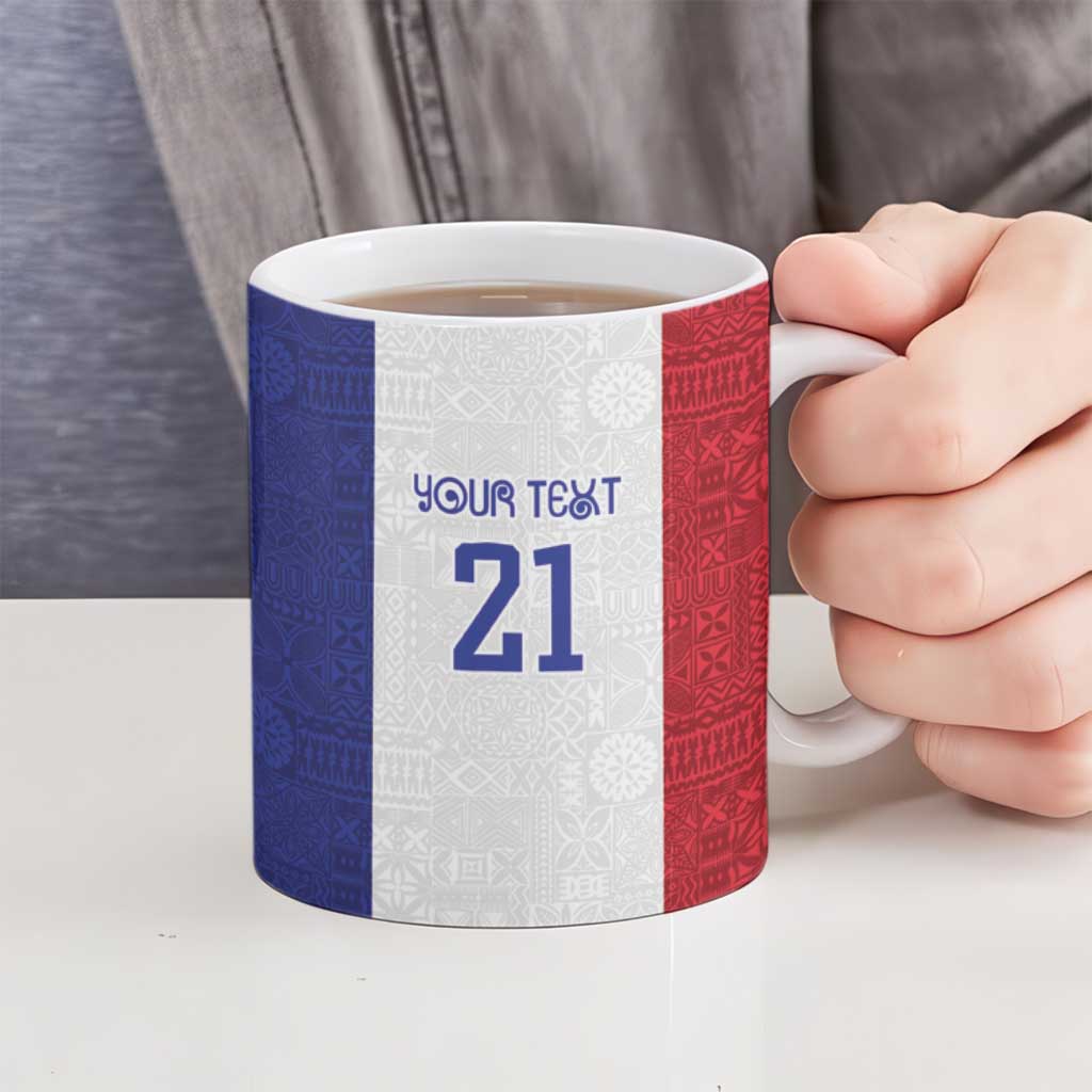 New Zealand Rugby Pacific Personalised Ceramic Mug Maori Style Tribal Tapa Pattern - Aussie Hoodie