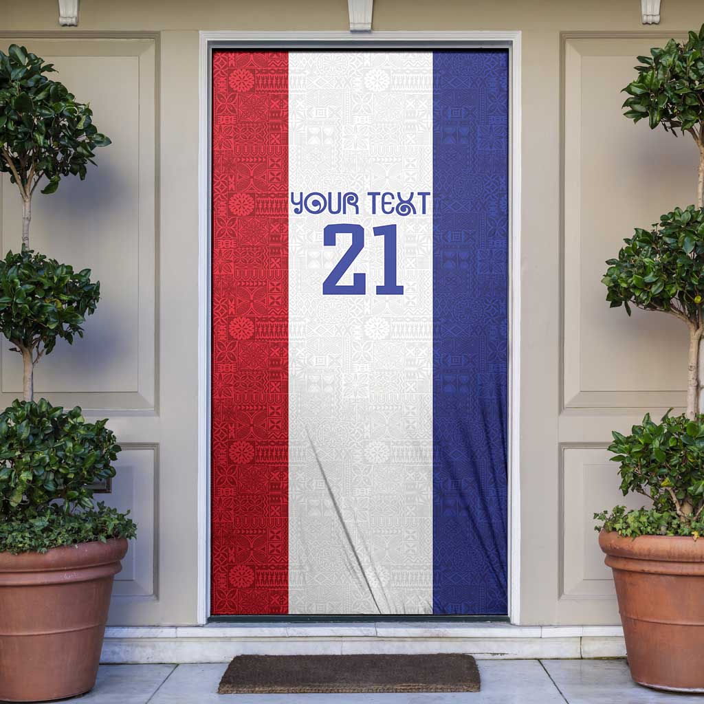 New Zealand Rugby Pacific Personalised Door Cover Maori Style Tribal Tapa Pattern - Aussie Hoodie
