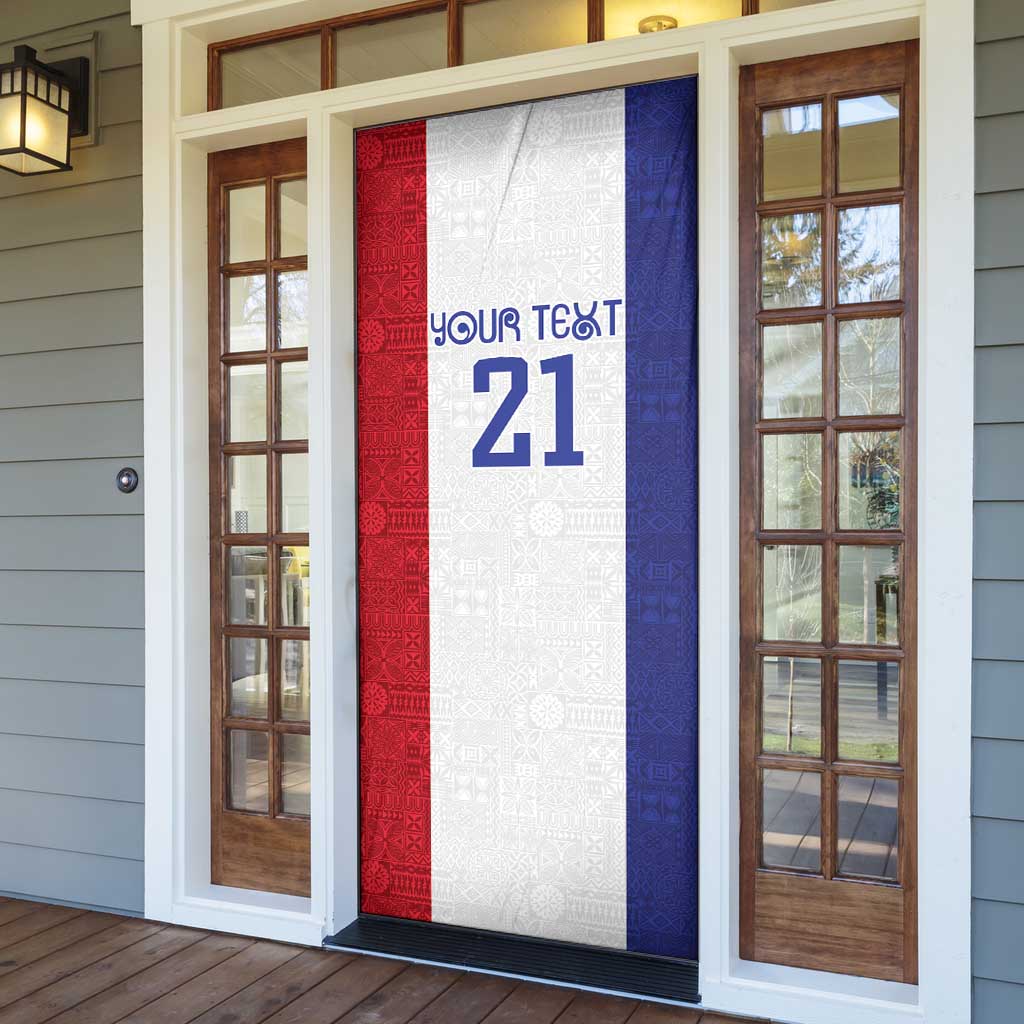 New Zealand Rugby Pacific Personalised Door Cover Maori Style Tribal Tapa Pattern - Aussie Hoodie