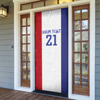 New Zealand Rugby Pacific Personalised Door Cover Maori Style Tribal Tapa Pattern - Aussie Hoodie