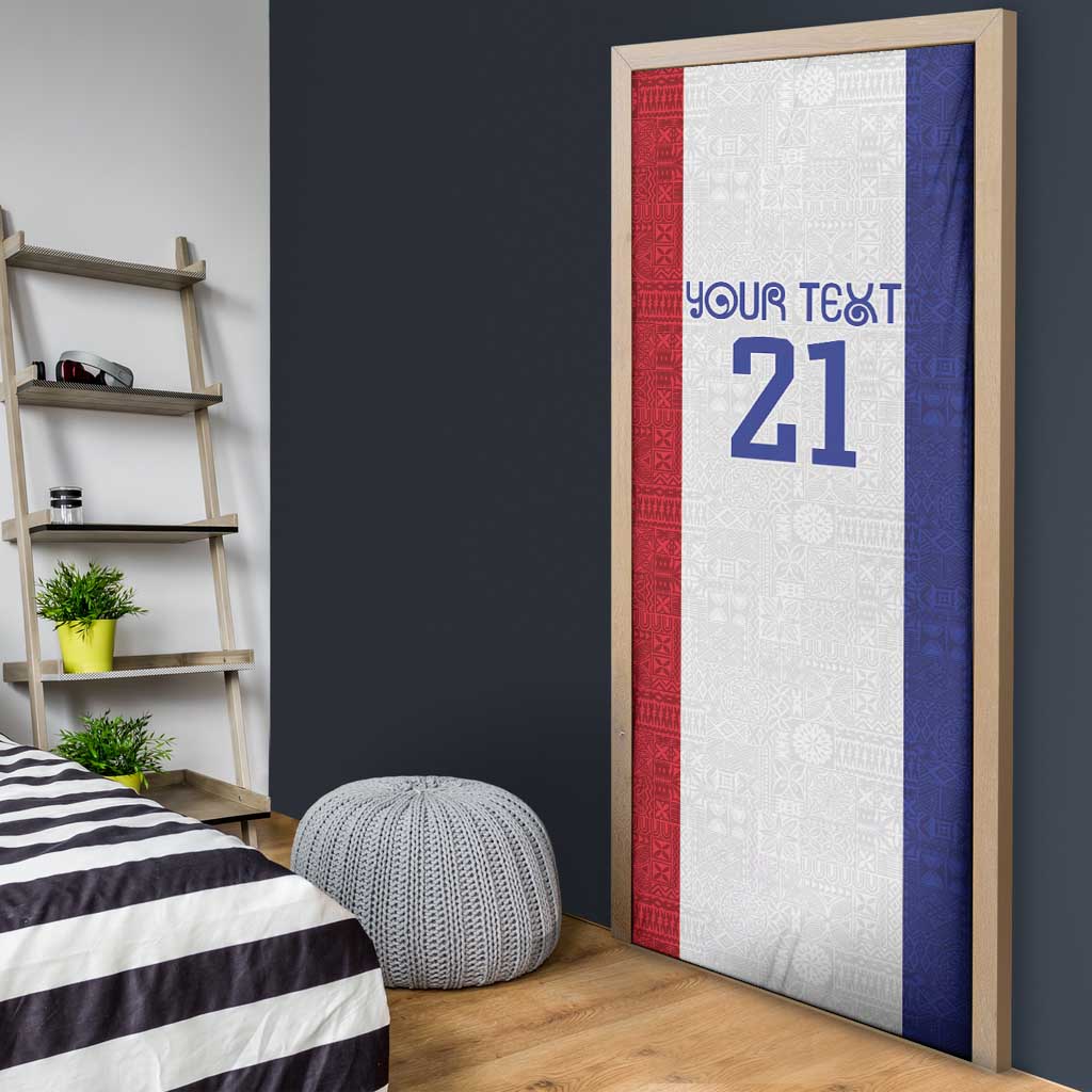 New Zealand Rugby Pacific Personalised Door Cover Maori Style Tribal Tapa Pattern - Aussie Hoodie