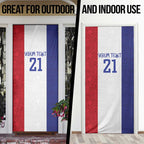 New Zealand Rugby Pacific Personalised Door Cover Maori Style Tribal Tapa Pattern - Aussie Hoodie