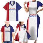 New Zealand Rugby Pacific Personalised Family Matching Short Sleeve Bodycon Dress and Hawaiian Shirt Maori Style Tribal Tapa Pattern