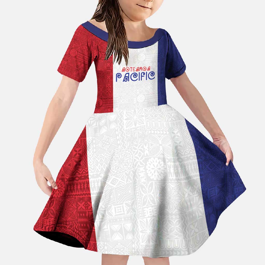 New Zealand Rugby Pacific Personalised Family Matching Summer Maxi Dress and Hawaiian Shirt Maori Style Tribal Tapa Pattern