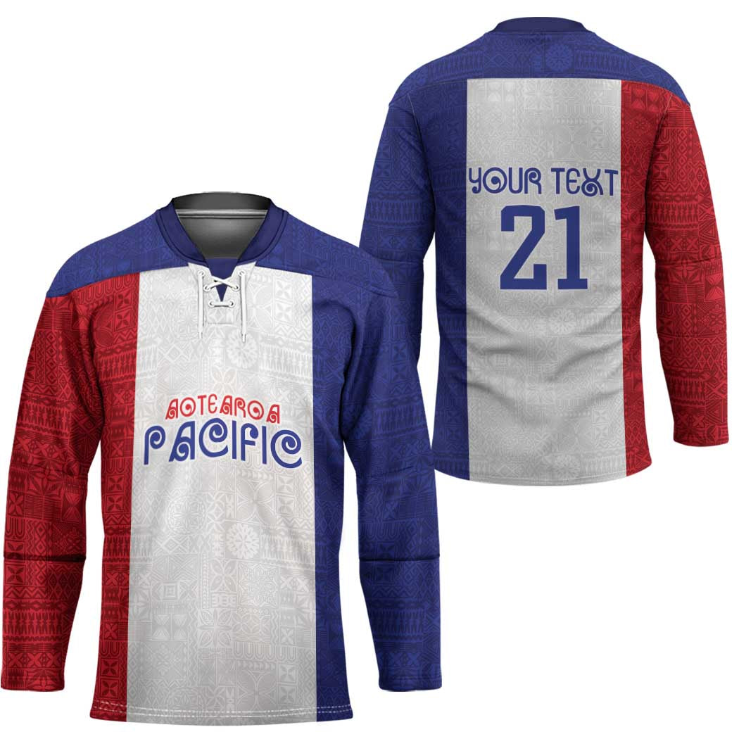 New Zealand Rugby Pacific Personalised Hockey Jersey Maori Style Tribal Tapa Pattern - Aussie Hoodie
