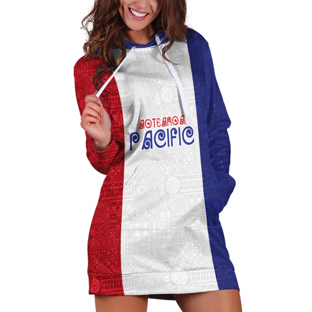 New Zealand Rugby Pacific Personalised Hoodie Dress Maori Style Tribal Tapa Pattern