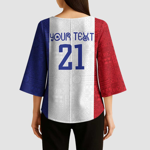 New Zealand Rugby Pacific Personalised Kimono Sleeve Blouse Maori Style Tribal Tapa Pattern - Aussie Hoodie
