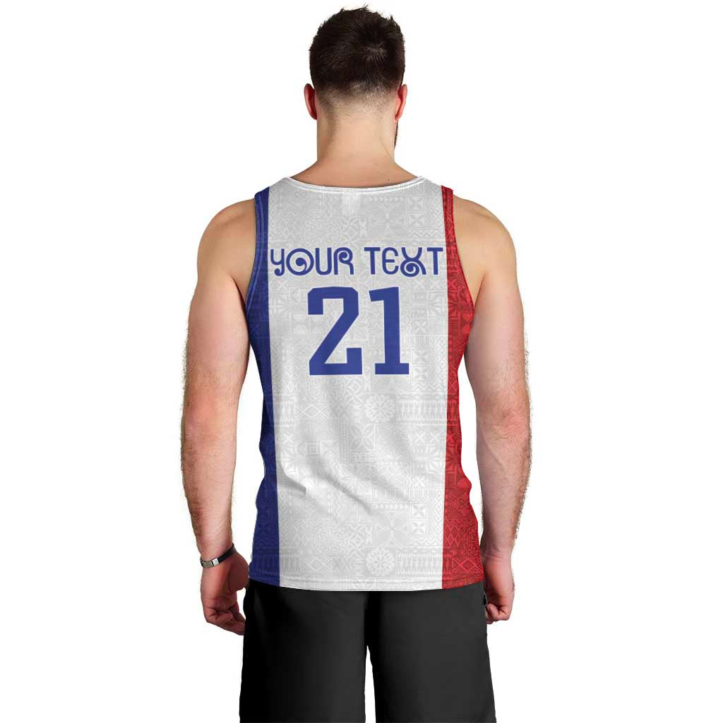 New Zealand Rugby Pacific Personalised Men Tank Top Maori Style Tribal Tapa Pattern