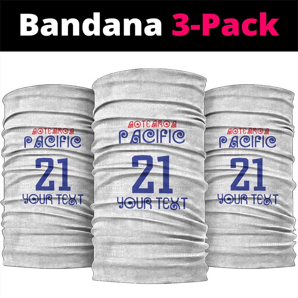 New Zealand Rugby Pacific Personalised Neck Gaiter Maori Style Tribal Tapa Pattern - Aussie Hoodie