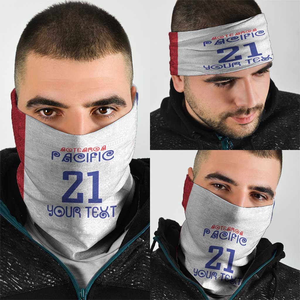 New Zealand Rugby Pacific Personalised Neck Gaiter Maori Style Tribal Tapa Pattern - Aussie Hoodie