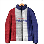 New Zealand Rugby Pacific Personalised Padded Jacket Maori Style Tribal Tapa Pattern - Aussie Hoodie
