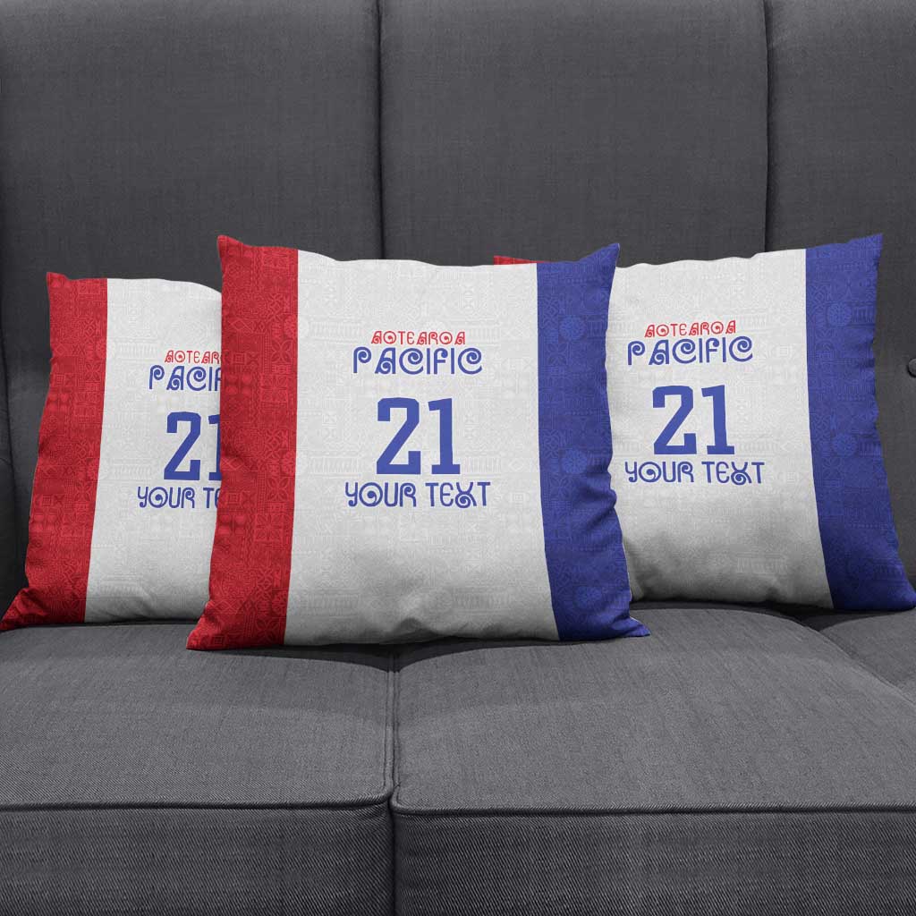 New Zealand Rugby Pacific Personalised Pillow Cover Maori Style Tribal Tapa Pattern - Aussie Hoodie