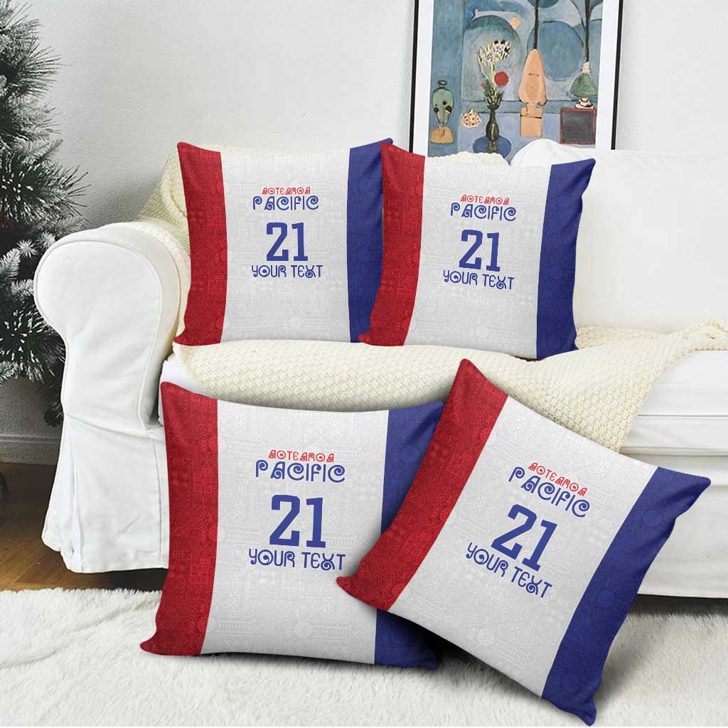 New Zealand Rugby Pacific Personalised Pillow Cover Maori Style Tribal Tapa Pattern - Aussie Hoodie